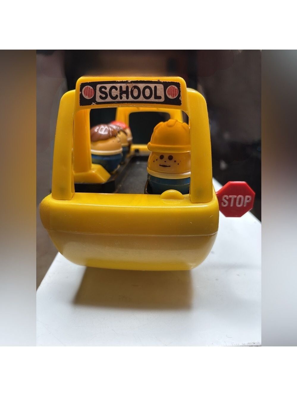 Vintage Fisher-Price School Bus Set with Bonus Cars